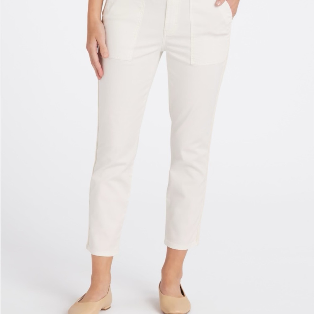 Cosmic Blue Love Cream Cropped Pants